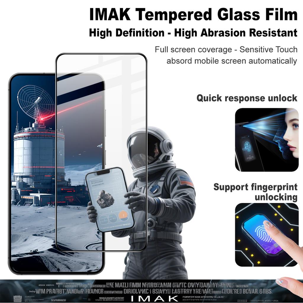 IMAK Vollflächige Schutzfolie aus gehärtetem Glas der Pro+ Serie für Samsung Galaxy A27, A37 und A57 5G (169 mm)