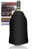 Okima Wine Cooler Sleeve with Insulated Cover for Ice No Ice for Sake and Champagne Bottles, Bucket, Needed, (Black)