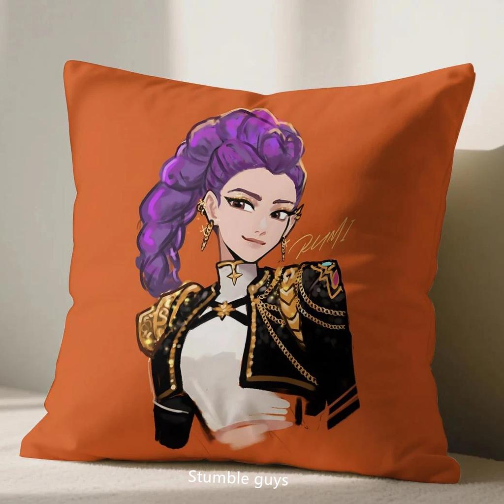 Demon Hunters Kpop Pillowcase Sofa Anime 45X45cm Cushion Cover Soft Touch