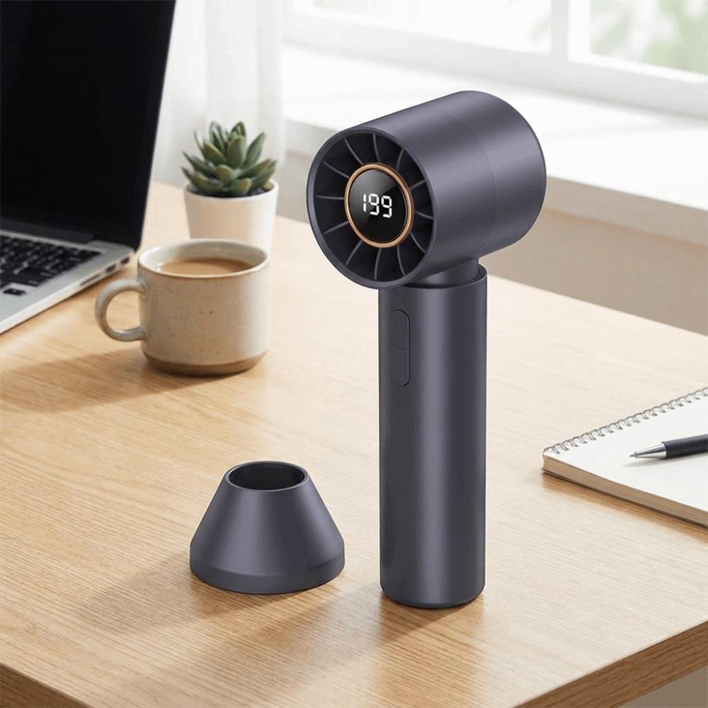 Compact Design Mini Fan Rechargeable Digital Fan On-the-Go Handheld Fan  Walking Use