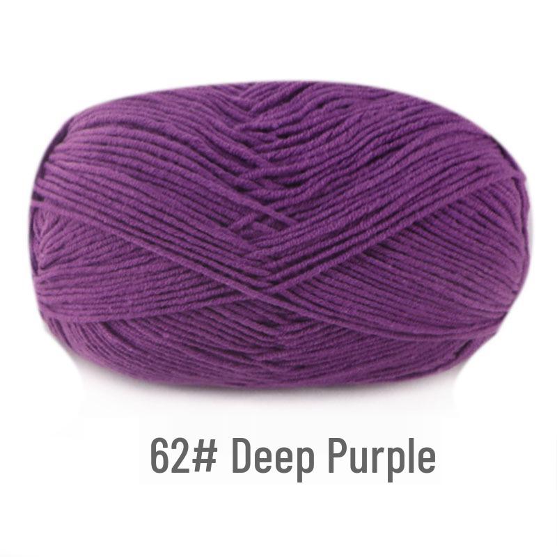 Su He 4-Strand Combed Cotton Yarn for Handmade Knitting: DIY Milk Cotton for Dolls, Cushions, and Blankets.