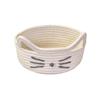 Cartoon Cat Ear Cotton Rope Storage Basket – Desktop Organizer for Cosmetics, Snacks, and Sundries