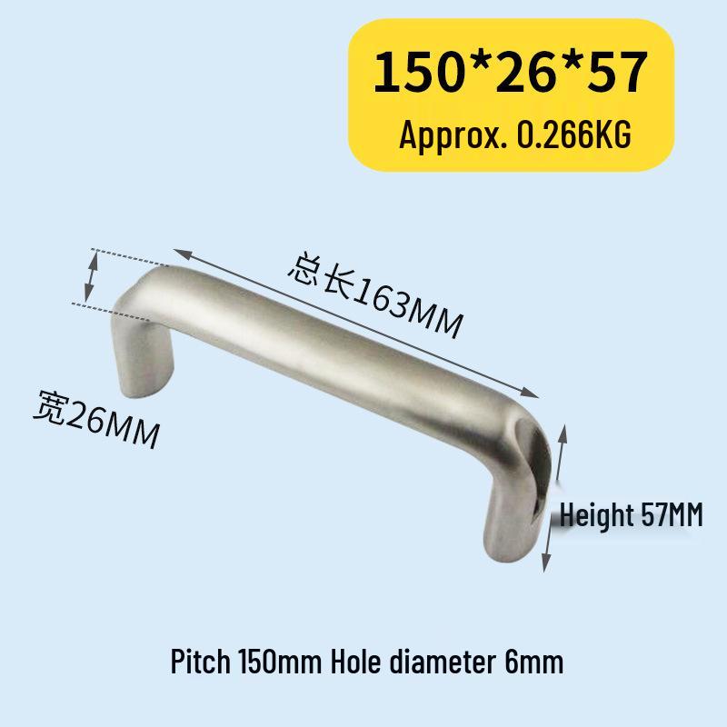 304 Stainless Steel Heavy-Duty Bow-Shaped Surface-Mounted Door Handle
