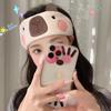 Capybara Coral Velvet Hair Band, Water-absorbing and Quick-drying Postpartum Headscarf, Face Wash Headband, Makeup Remover Hair Cover