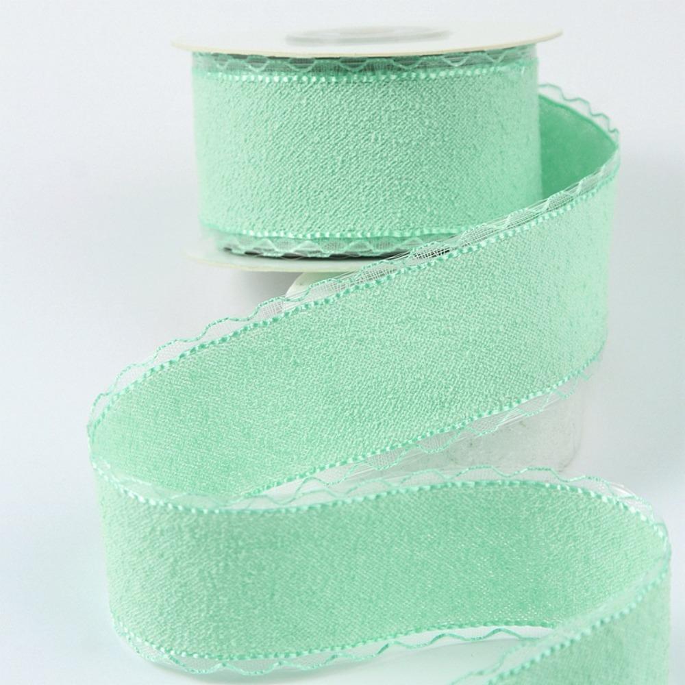 10 Yards 25 mm Breite Spitzenband Transparenter Spitzenrand DIY Bastelband Einfarbige Schleifbänder Geschenkverpackung