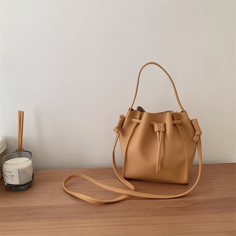 

Новые сумки-ведра с завязками на завязках, женские сумки через плечо, модные сумки большой вместимости для поездок на работу из искусственной кожи, женские сумки