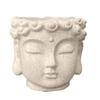 Elegant Resin Buddhas Shape Flower Pot Handcrafted Resin Buddhas Head Planter For Succulents And Desk Decoration