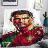 1PC CR7 Cristiano Ronaldo Patterned Flannel Blanket Suitable For All Seasons for Home Decor Warmth and Comfort Gifts Holiday Present