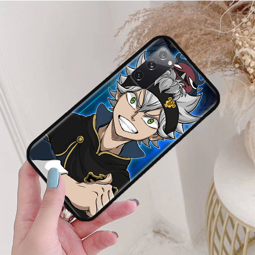 Black Case for Xiaomi Poco X6 X4 M5 M6 F5 F6 C65 C55 C50 C51 C40 Pro Redmi 14C A3X 13C 12C 11T 10A 9C Note 7 6 8A Plus W-48 Black Clover