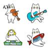 Kitten Hat Pin Musical Instrument Cat Brooch Pin, Guitar Violin Piano DJ Badge Metal Animal for Backpacks Hats Scarves Jackets Music Themed Jewelry