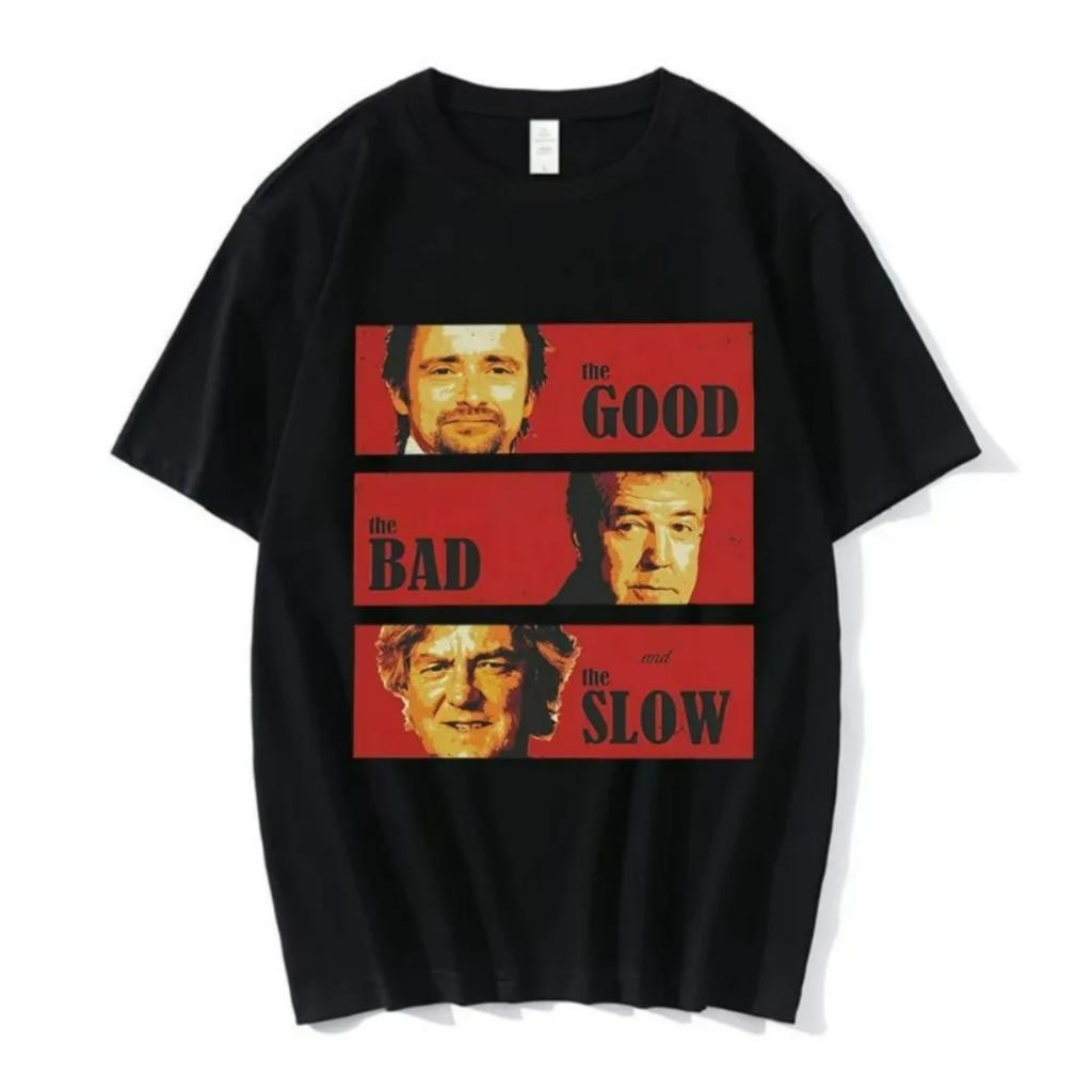 T-shirt Tributo Jeremy Clarkson Hammond May Uomo Donna Il Buono il Cattivo e il Lento Maniche Corte T-shirt Cotone Casual T-shirt Top