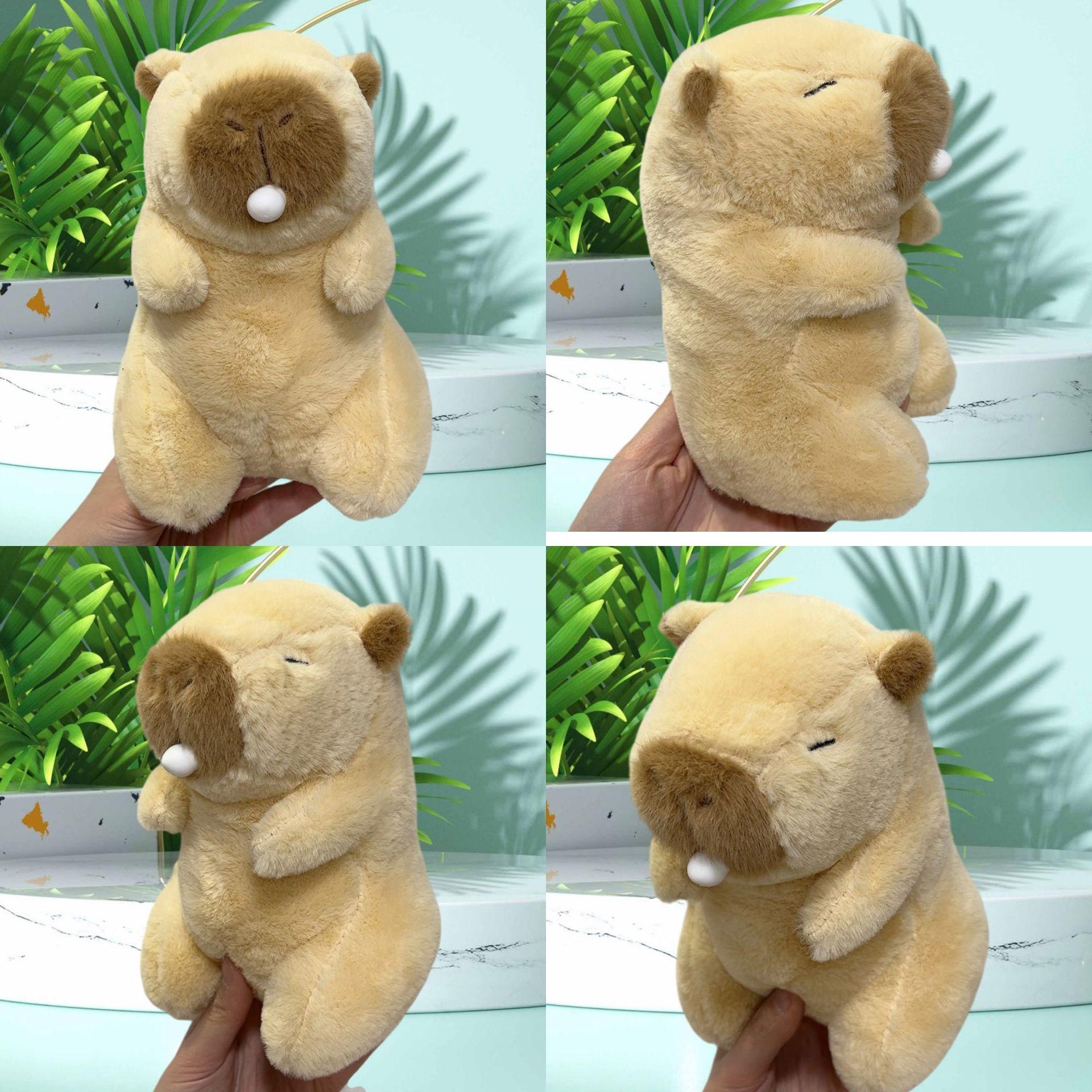 

Plush toy doll doll can blow bubbles capybara holiday gift gift grab machine doll 20cm хаки