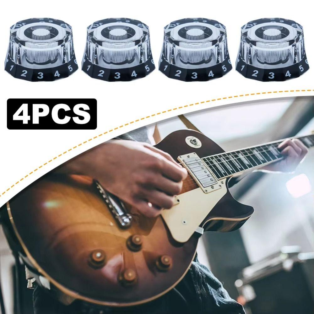 Acrylic Speed Guitar Knobs Lampshade Shape Guitar Volume Tone Knob  Musical Instrument