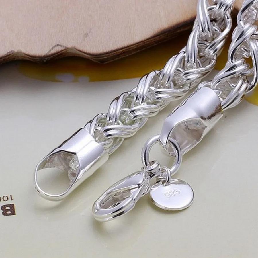 925 Silver Bracelets Jewelry Chain Women Lady Men 6mm 4MM High Quality Valentine Gift Beautiful Factory Price