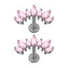 Contemporary Curved T Bar Threaded Ear Bone Studs Portable Alloy Body Jewelry