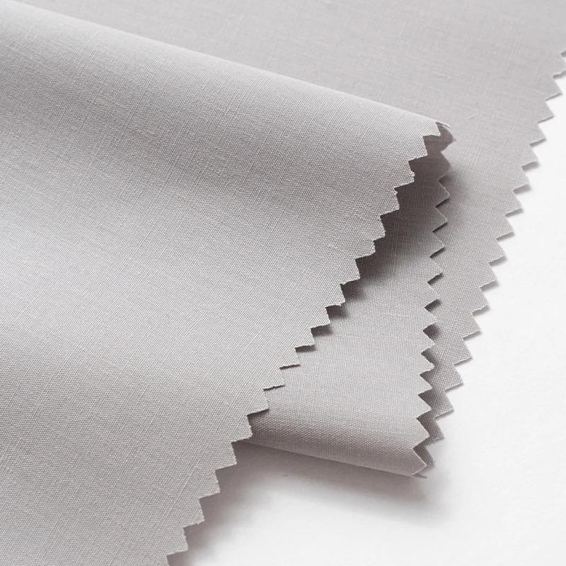 Plain Combed Cotton Fabric Poplin for Clothes Shirt Dresses Sewing High-grade Smooth Skirts Cloth Thin Anti-wrinkle