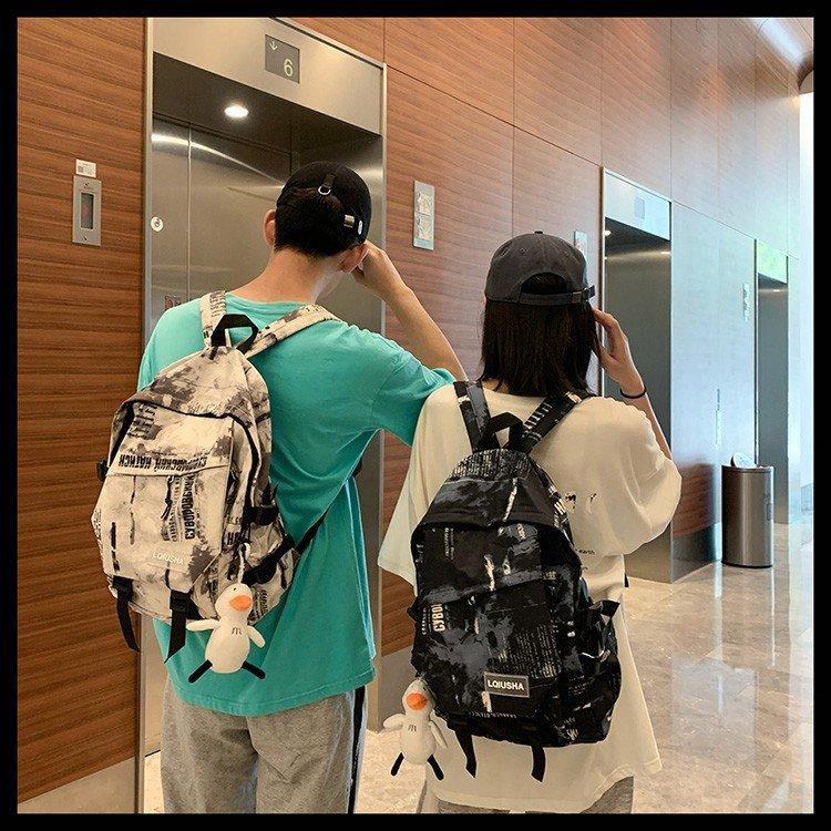 Schoolbag Trendy Versatile Student School Bag New Large Capacity Casual Backpack Harajuku Junior High School Student Backpack Female