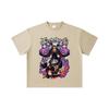 260 GSM Double Yarn 32 Count 100% Cotton Black Clover V1 Asta Print Unisex Heavy Cotton T Shirt