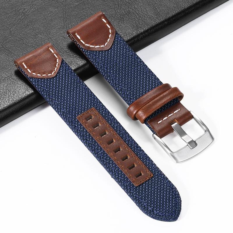 Vintage Nylon Watch Band 20mm 22mm for Seiko Watch Strap for Smart Watch Bracelet Belt Men Women Universal Replacement Bands