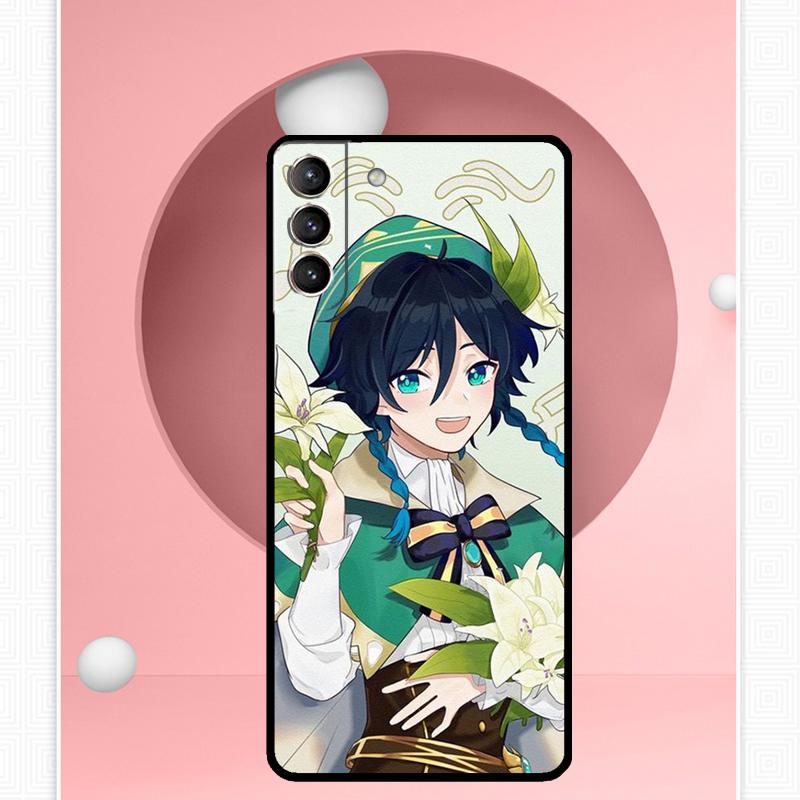 Genshin Impact Venti Hülle Für Samsung Galaxy S24 Ultra S20 S21 S22 S23 S25 Ultra S9 S10 Plus S25 FE Abdeckung Funda