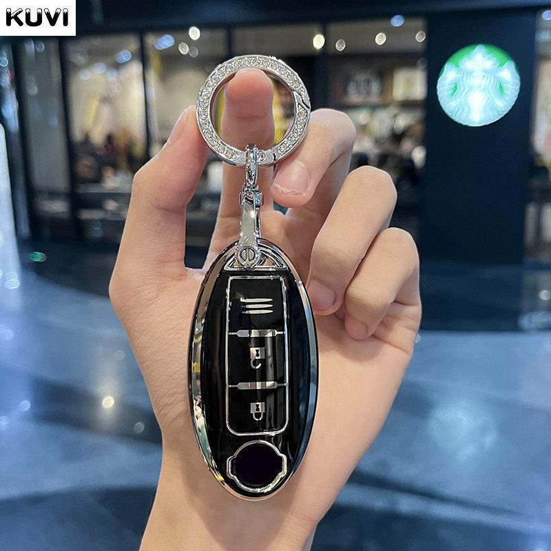 3 Button NEW TPU Car Key Case Cover For Nissan Leaf Micra Qashqai J11 J10 X Trail T32 Versa Note Patrol Fob Keychain Accessories