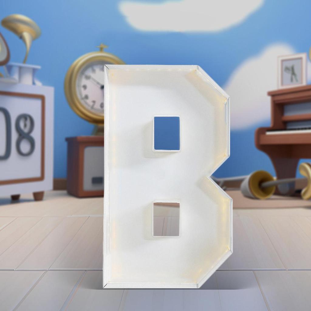1Pc 64cm Mosaic Balloon Frame Letters Big Marquee Light Up Letters DIY Kit for Birthday Party Wedding Backdrop Decor Letter A-Z Pre-Cut Foam Board
