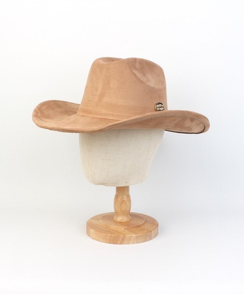 Yunibeosyeolkemiseuteuli Wire Cowboy Suede Beige Long Fedora Fedora