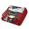 Cute S-Santorod Girl Cartoon Wool Blankets  Custom Throw Blanket for  Sofa Bedding Lounge 200x150cm Bedspreads