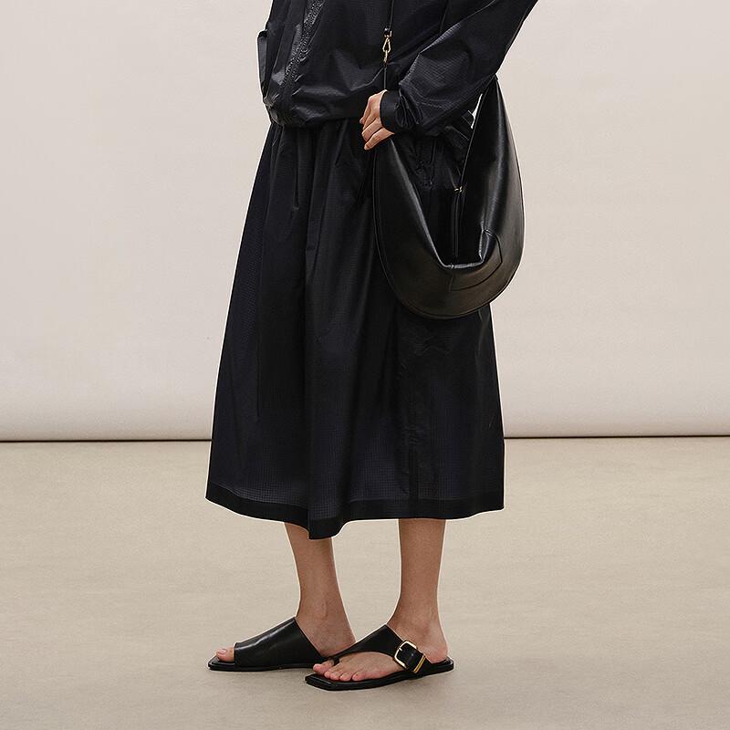 LESS 2026 Spring Pleated Midi Skirt
