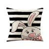 American Easter Pillow Linen Printed Pillow Hand-painted Rabbit Dwarf Pillow Cover Home Supplies