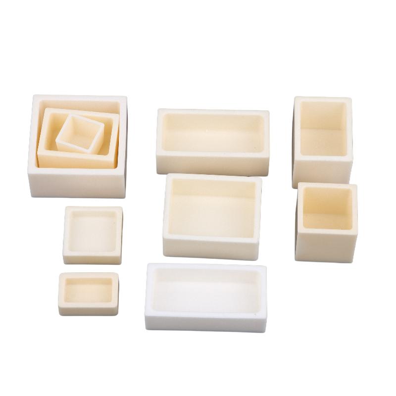 1Pcs High Purity High Temperature Resistant Multiple Sizes Ceramic Crucible 99% Alumina Square Crucible For Laboratory