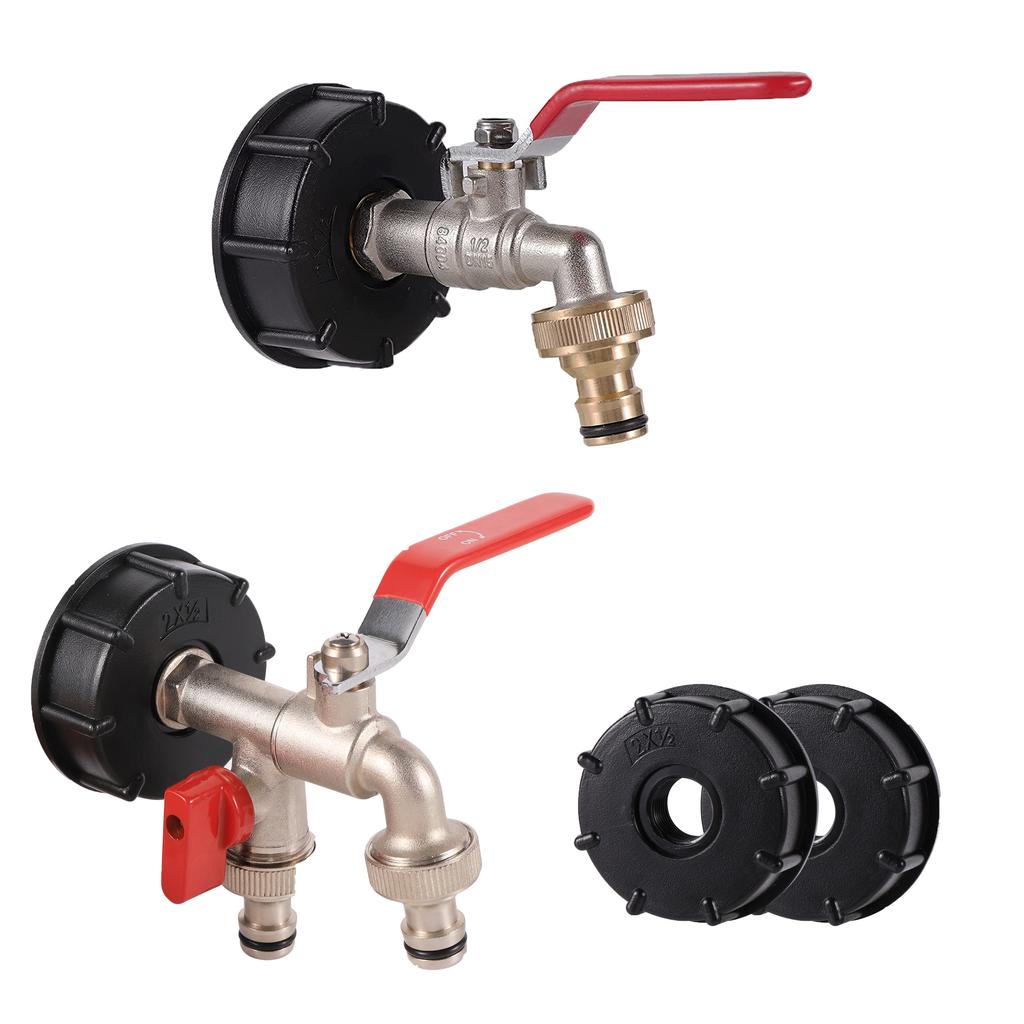IBC Tote Tank Adapter Faucet S60X6 Faucet BC Tank adapters Valve accessories Single and double end drain faucets Shut-off valves