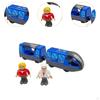 Electric Train Set Toys Children Model Toy for Boys Wooden Track White 3Pcs