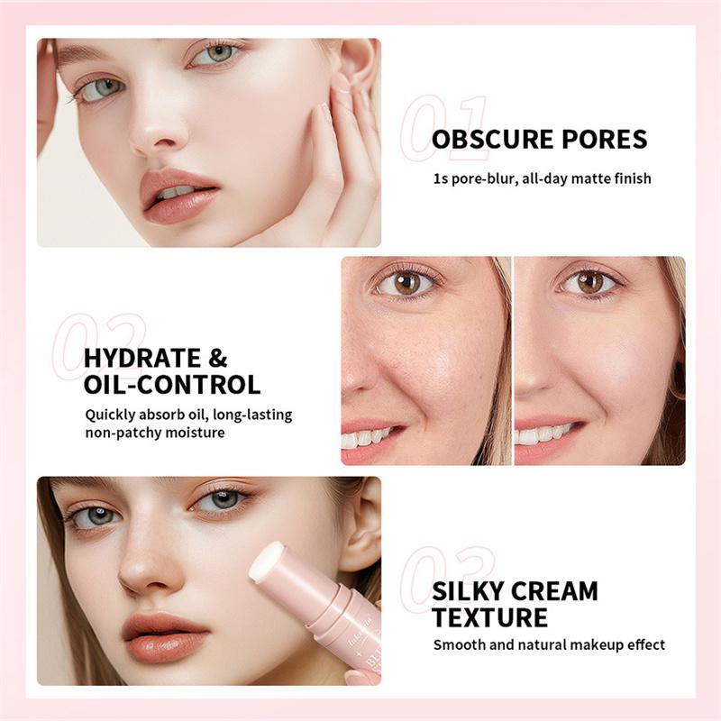 Blur Stick  Instant Pore Eraser Invisible Pore Base Stick Long Lasting Makeup Primer Stick Hydrate Covering Pores Oil Control Primer Stick