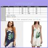 Sidefeel Women V Neck Halter Tropical Plants Printed Casual Dress For Elegant Summer Occasions