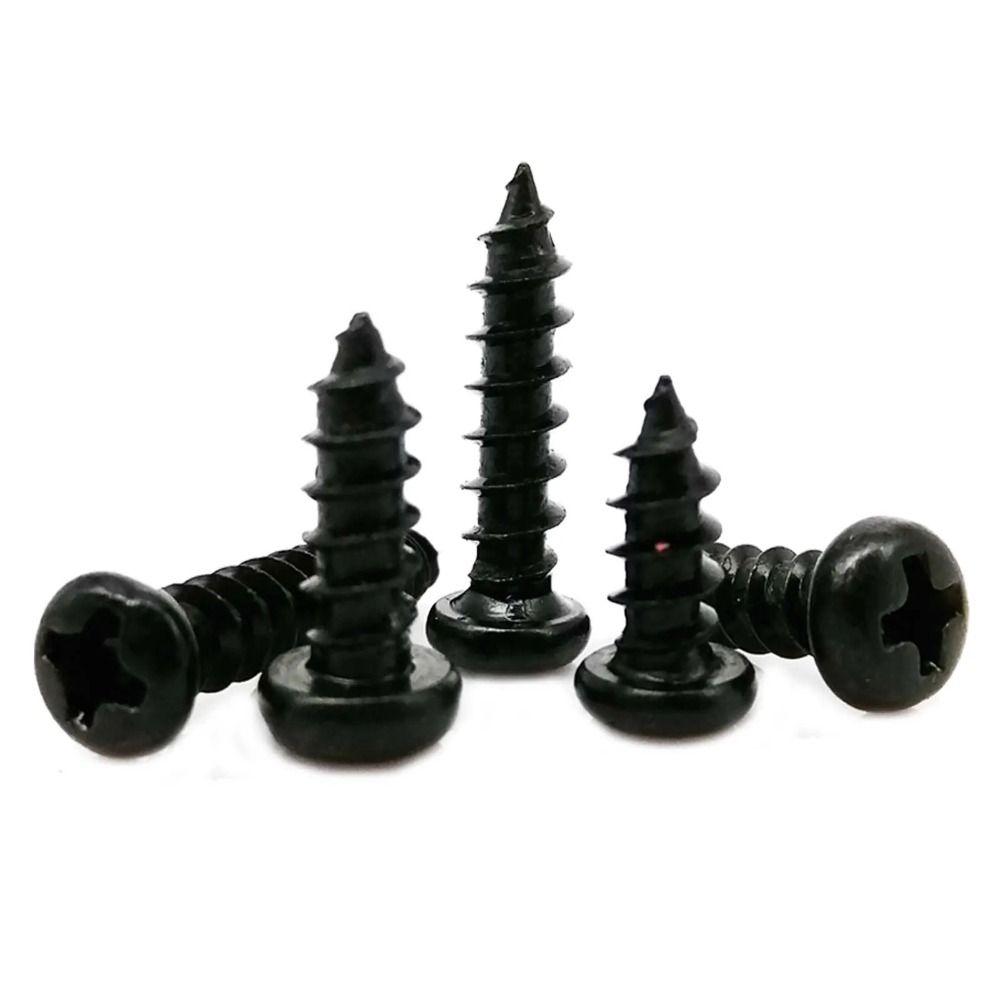 M1 M1.2 M1.4 M1.7 Self Tapping Screws Black Computer Screws Durable Laptop Screws  Woodworking