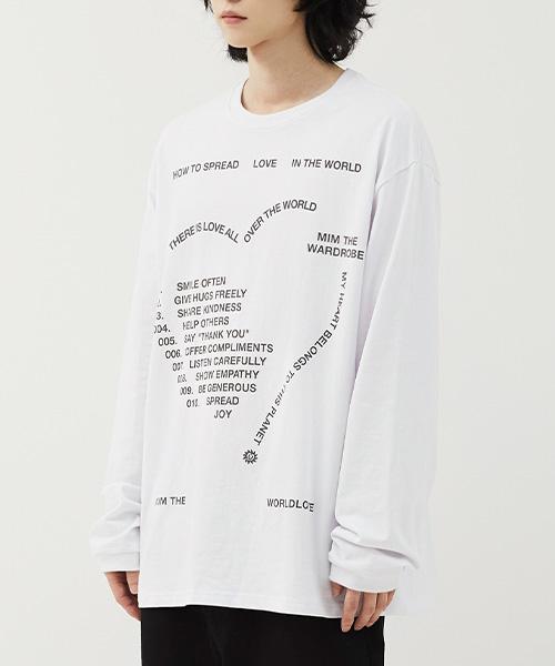 Mimdeowodeulobeu Love Letter Oversized Long Sleeve_Black