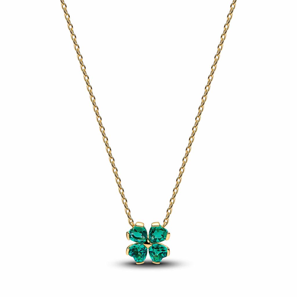 New Original 925 Silver Four-Leaf Clover Butterfly Star Moon Heart Key Necklace Fit Women Jewelry Valentine's Day Gift