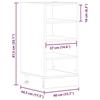 VidaXL Meuble bas "Riga" Chêne fumé 40 x 44,5 x 81,5 cm Bois d'ingénierie 854206