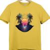Synthwave T Shirt Retro 80s Neon Sunset City Palm Trees Vaporwave Tee