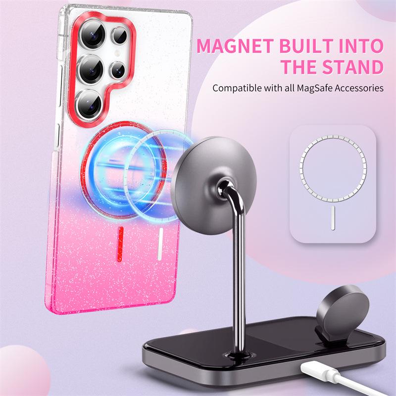 Samsung S25/S24 Edge PC Glitter Magnetic Phone Case for A36/A56, A16/A32 Models