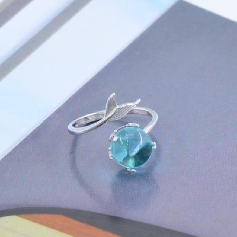 Mermaid Foam Adjustable Fishtail Ring - Women's Fashion Jewelry 2025
