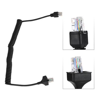 8 Pin 50cm Mic Microphone Cable Wire Cord for Kenwood Radio Black