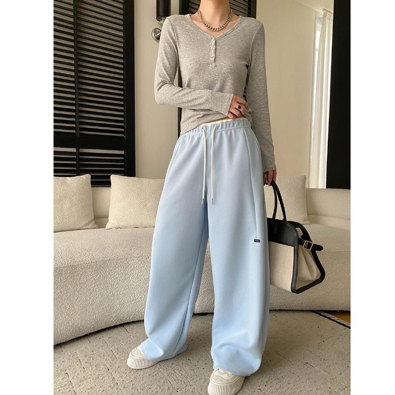 

Sinan SN8605 Color Block Drawstring Wide Leg Sweatpants Medium