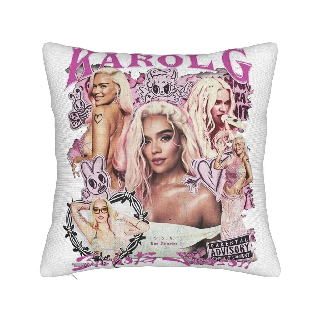Feid Ferxxo Karol G Pillowcase Printing Polyester Cushion Cover Gift Pillow Case Cover Bedroom Zipper 18''