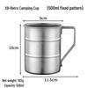 Retro Stainless Steel Camping Mug (Set of 2)