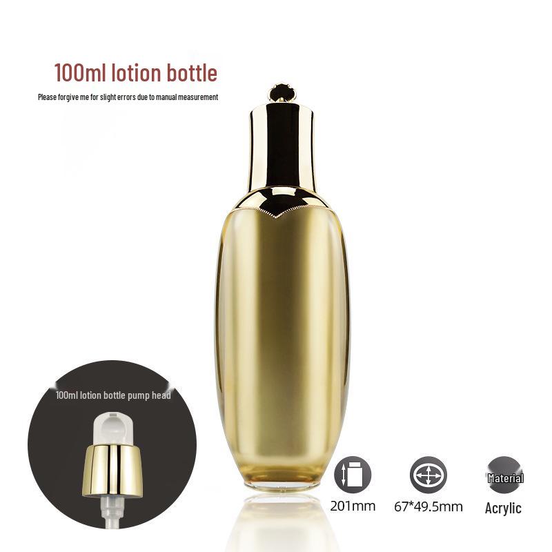 Crown Set: Face Cream, Eye Cream, Lotion, Essence, and Fine Spray Cosmetic Bottles