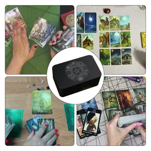 Tarot Card Case Holder, Tarot Card Holder - Card Storage Box, Portable Tarot Card Holder Box for Tarot Cards and Game Cards