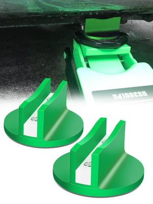 Largoods Magnetic Jack Pad Aluminum Material Pinch Welding Jack Adapter Jack Up Adapter Universal Jack Attachment Set of 2 Green
