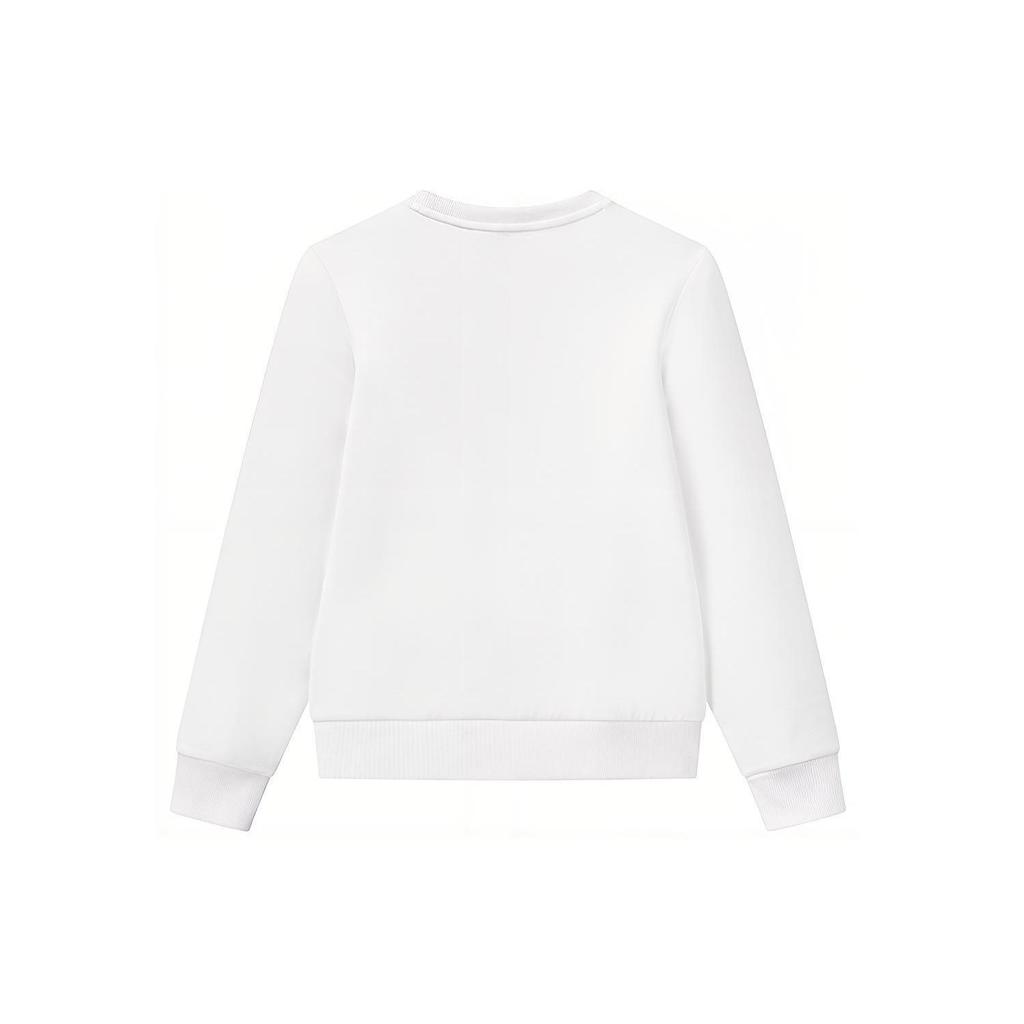 Fila Funky Logo Print Sports Pullover American Vintage Sweatshirt Women Sweatshirt White F11W018216GWT